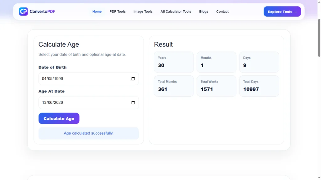 age calculator online
