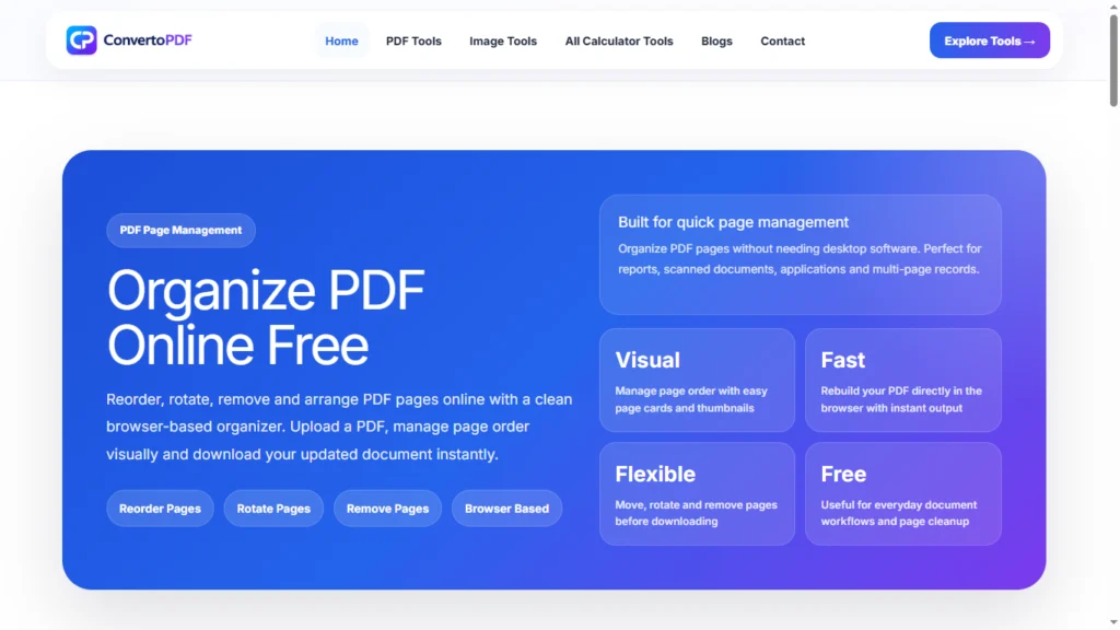 ORGANIZE PDF ONLINE