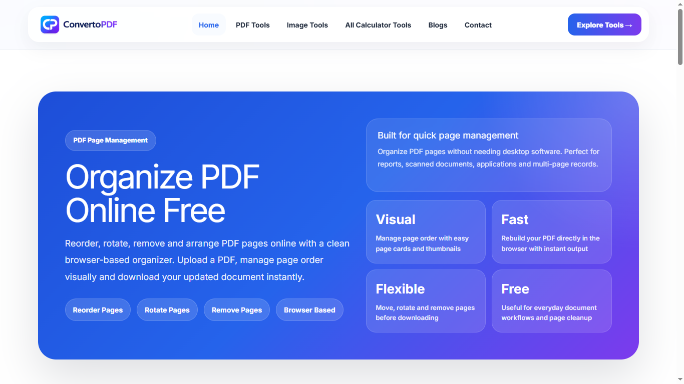 ORGANIZE PDF ONLINE