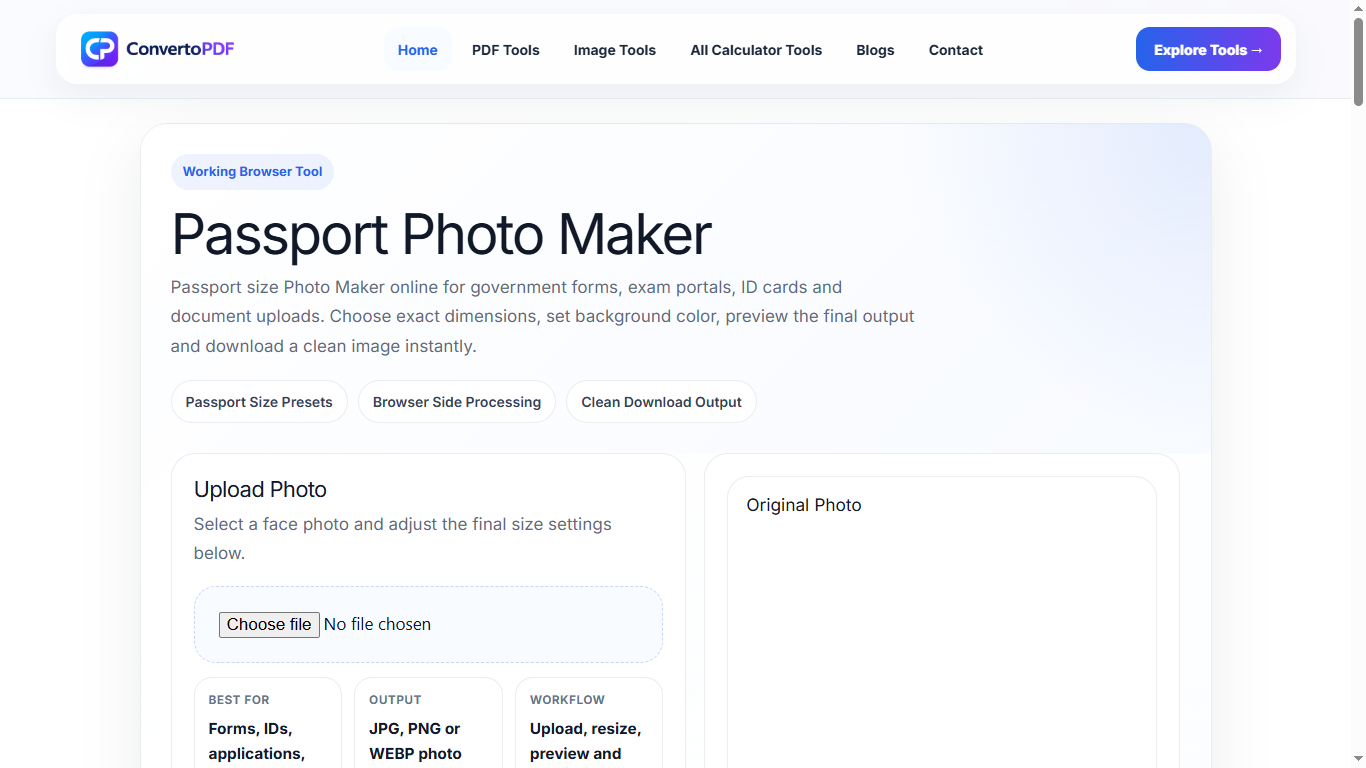 Passport Size Photo Maker