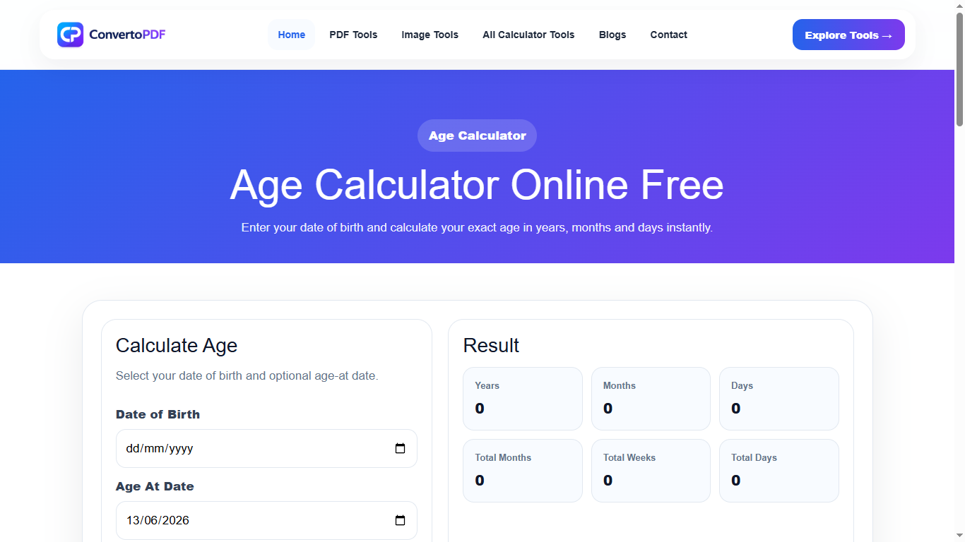 age calculator