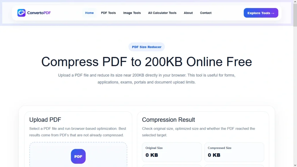 Compress PDF to 200KB Online