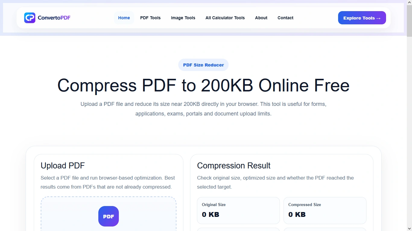 Compress PDF to 200KB Online