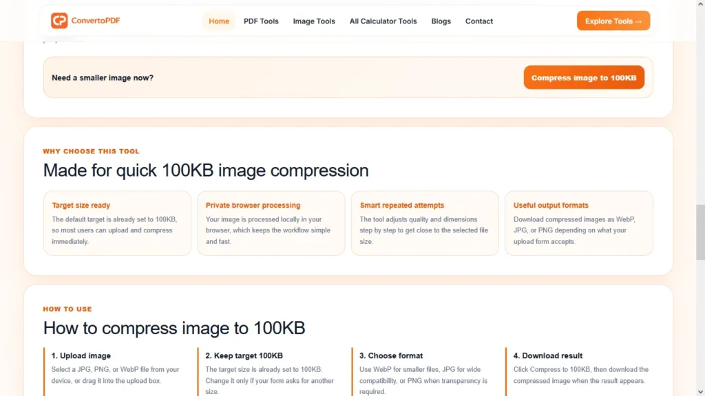 How to Compress Image to 100KB